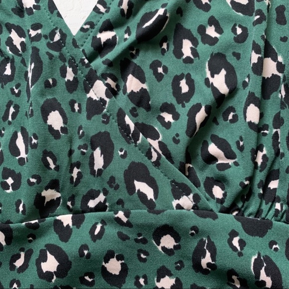 TORRID | 3X | Green Leopard Hi-Low Dress - Picture 4 of 6
